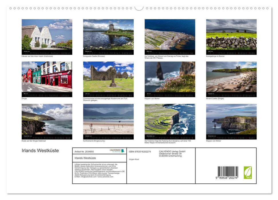 Irlands Westküste (CALVENDO Premium Wandkalender 2026)