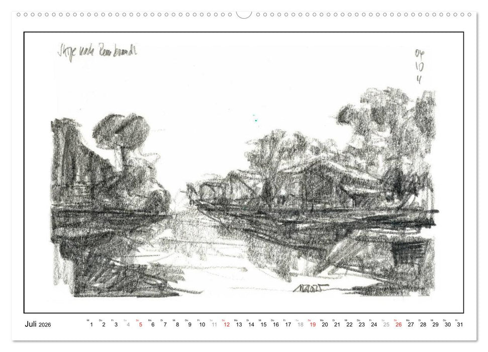 Rembrandt Landschaften wgVoigt (CALVENDO Premium Wandkalender 2026)