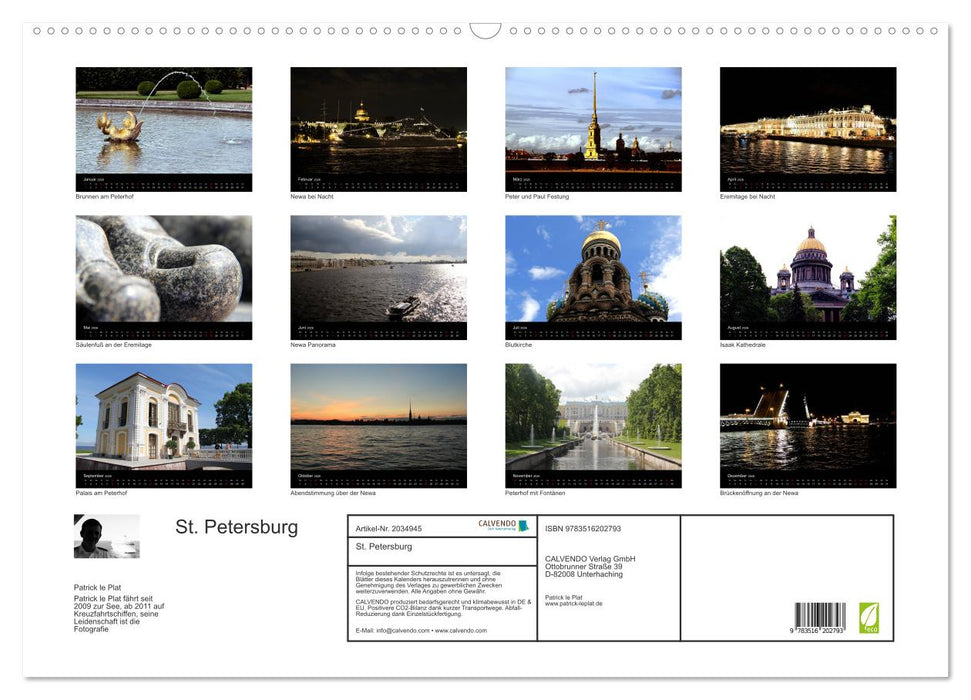 St. Petersburg (CALVENDO Wandkalender 2026)