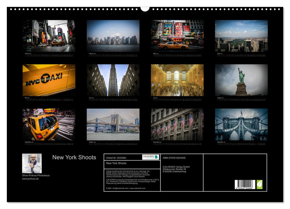 New York Shoots (CALVENDO Wandkalender 2026)