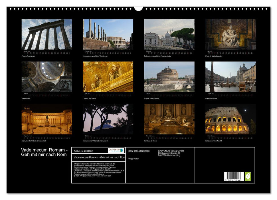 Vade mecum Romam - Geh mit mir nach Rom (CALVENDO Wandkalender 2026)