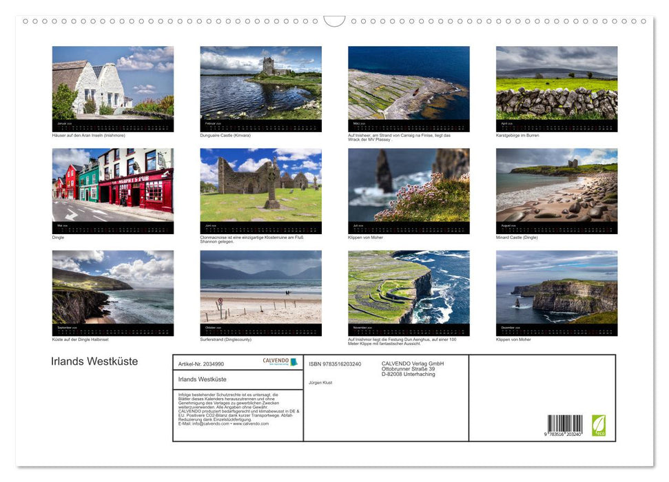 Irlands Westküste (CALVENDO Wandkalender 2026)