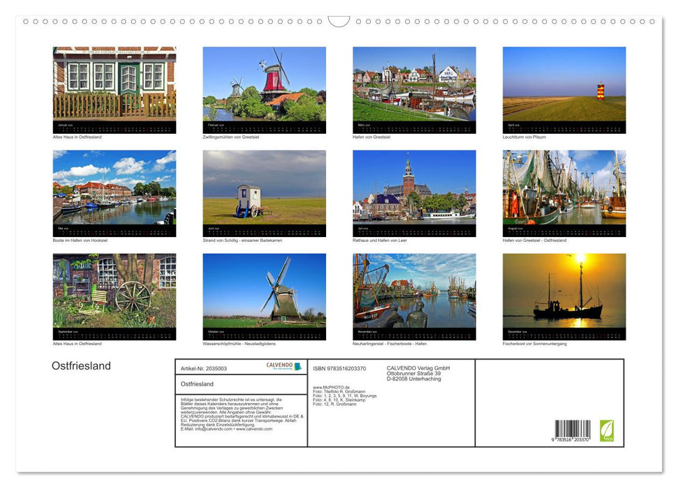 Ostfriesland (CALVENDO Wandkalender 2026)
