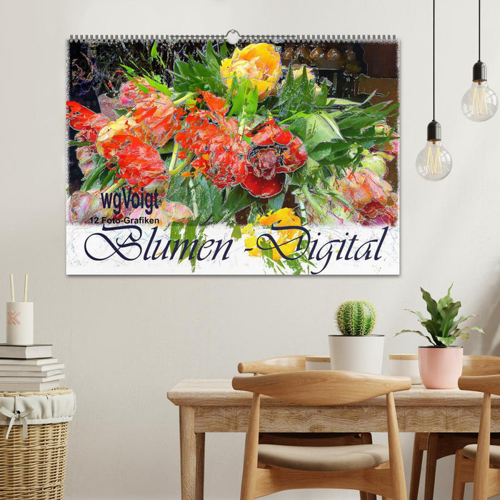 Blumen - Digital (CALVENDO Wandkalender 2026)