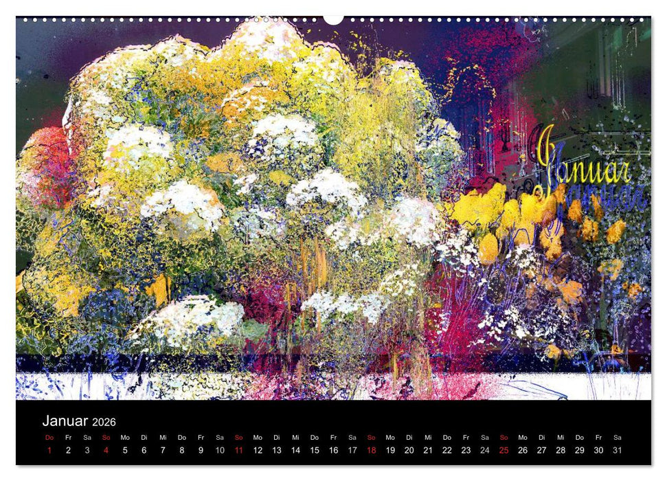 Blumen - Digital (CALVENDO Wandkalender 2026)