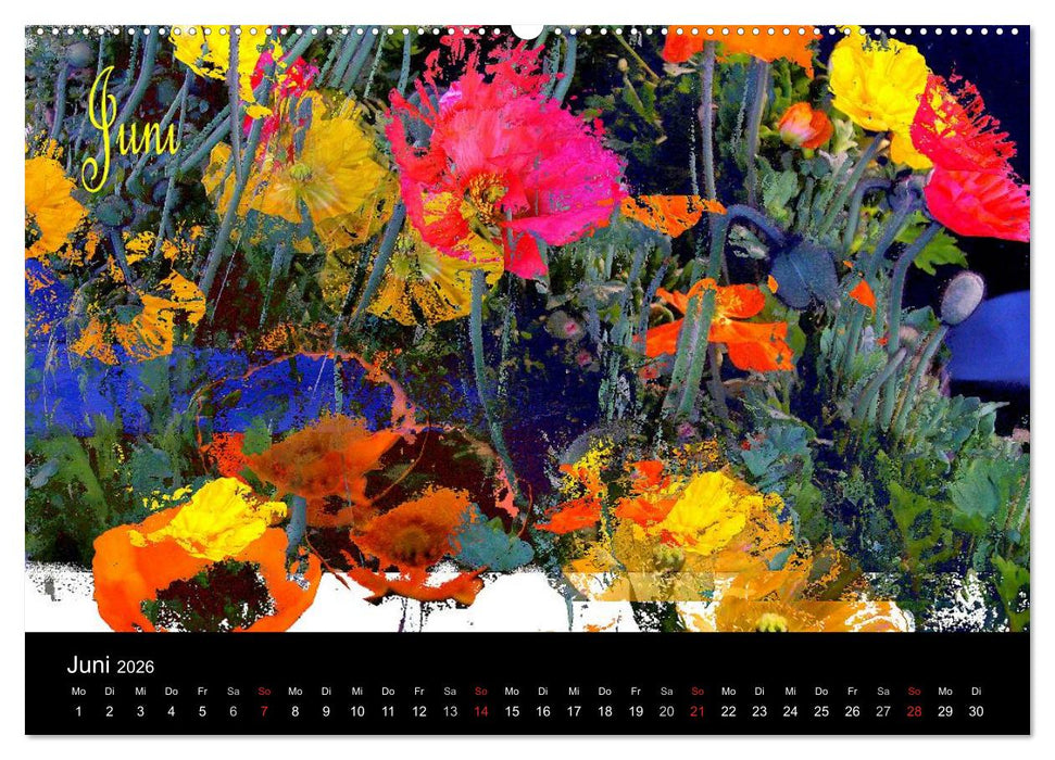 Blumen - Digital (CALVENDO Wandkalender 2026)