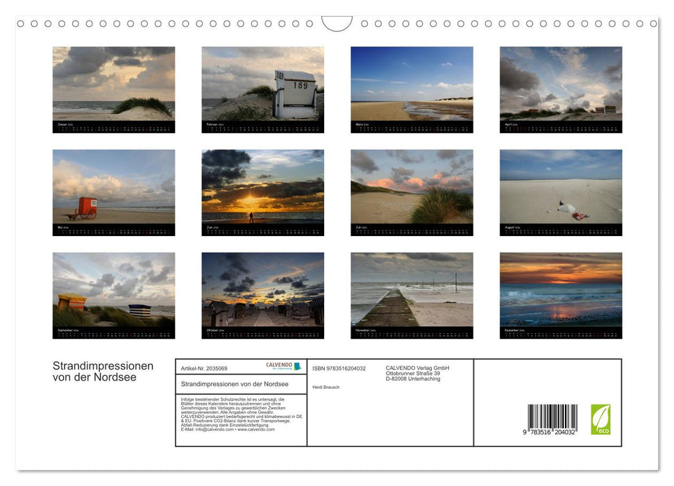 Strandimpressionen von der Nordsee (CALVENDO Wandkalender 2026)
