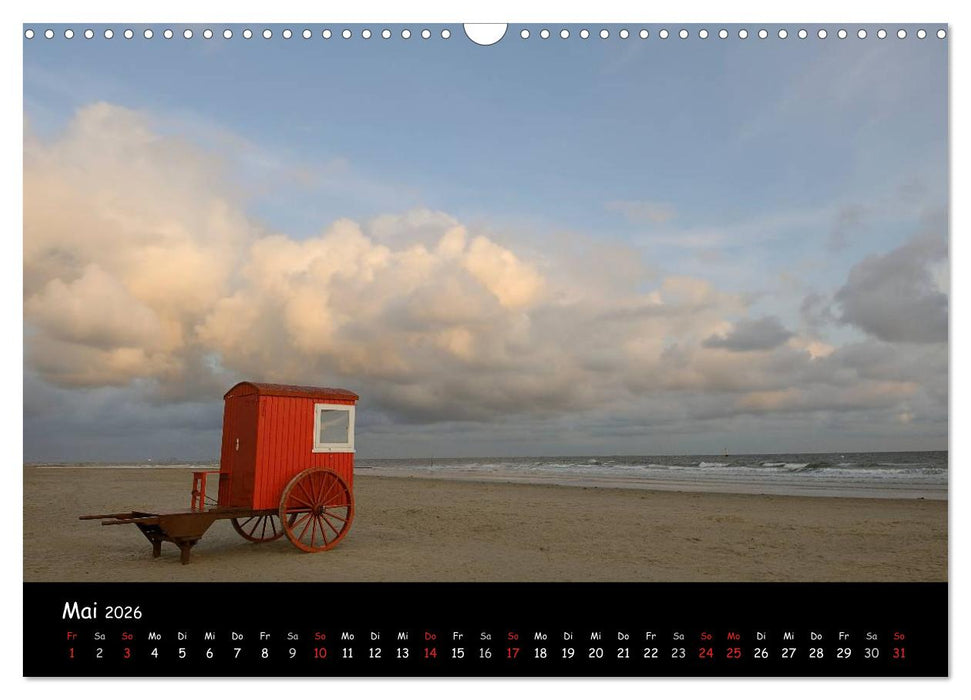 Strandimpressionen von der Nordsee (CALVENDO Wandkalender 2026)