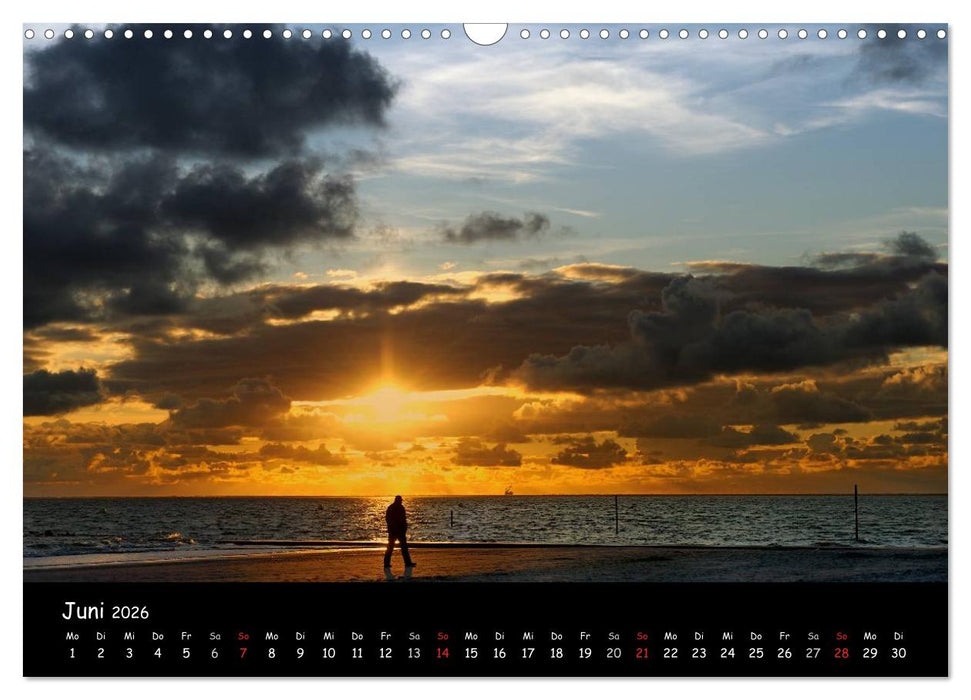 Strandimpressionen von der Nordsee (CALVENDO Wandkalender 2026)