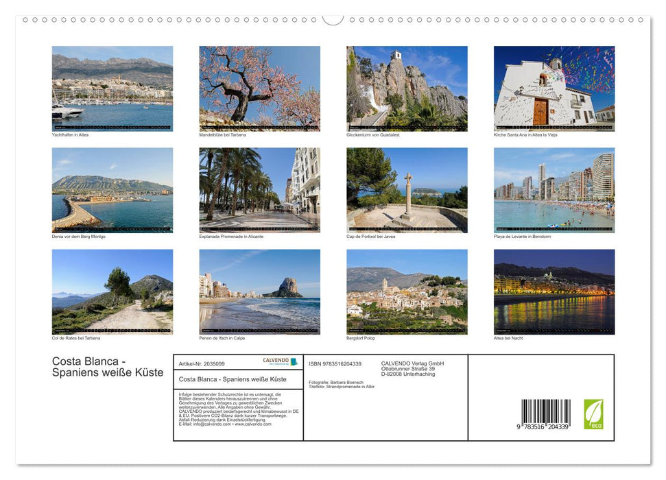 Costa Blanca - Spaniens weiße Küste (CALVENDO Wandkalender 2026)