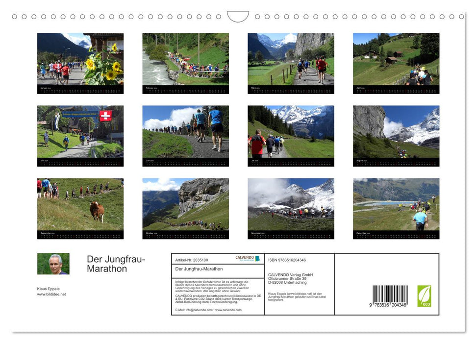 Der Jungfrau-Marathon (CALVENDO Wandkalender 2026)