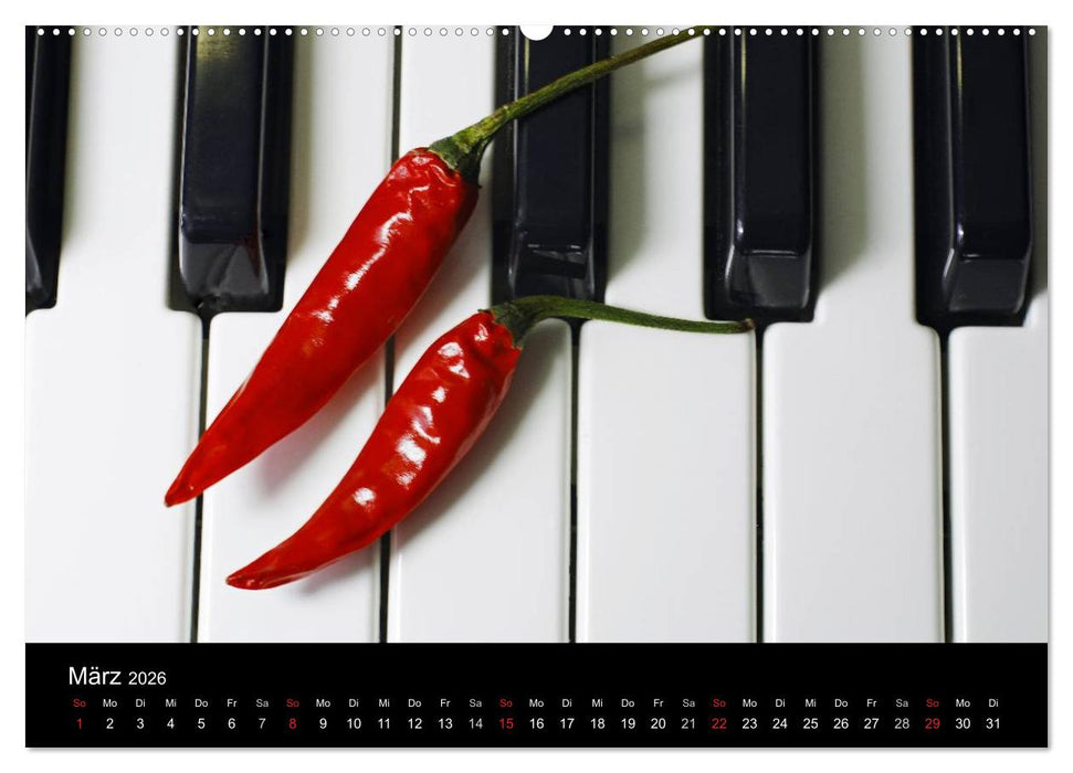 Hot Chili Küchen Kalender österreichisches Kalendarium (CALVENDO Wandkalender 2026)