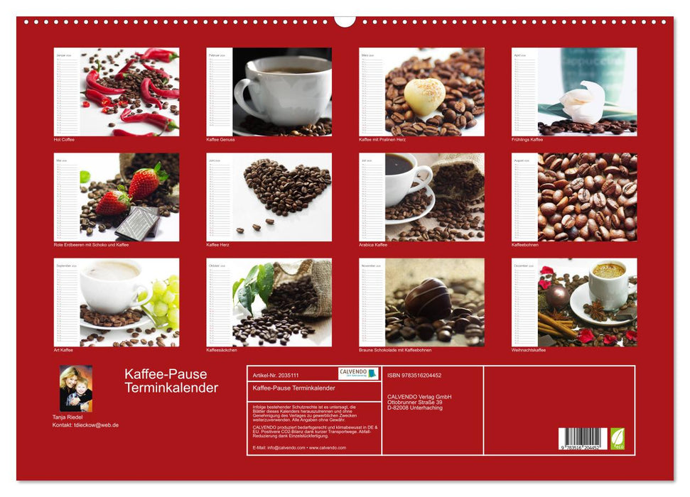 Kaffee-Pause Terminkalender (CALVENDO Wandkalender 2026)