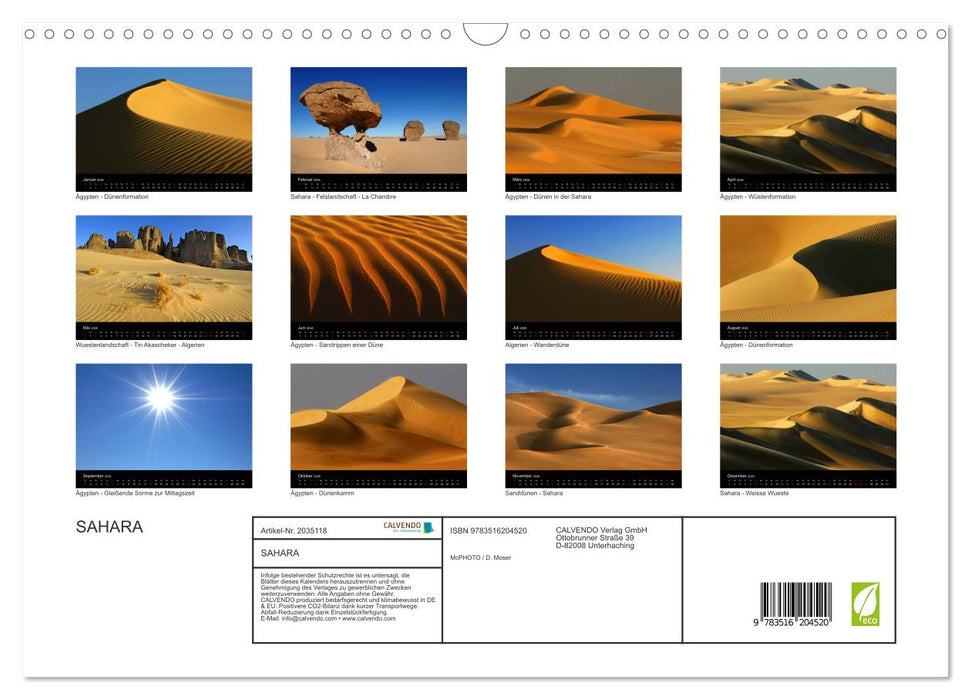 SAHARA (CALVENDO Wandkalender 2026)