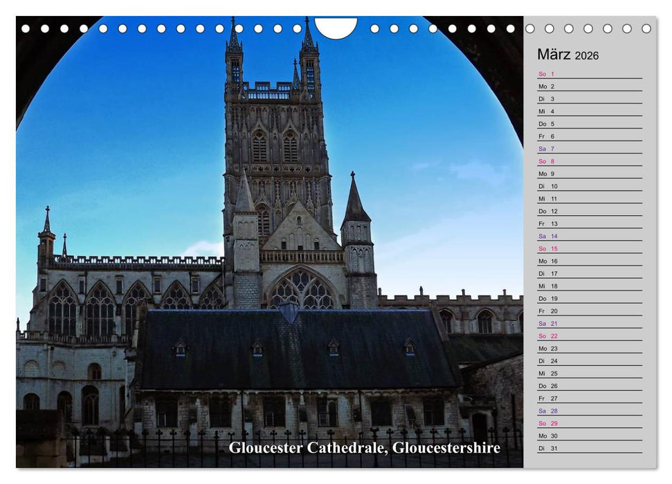 Englands bezaubernde Burgen, Schlösser und mehr (CALVENDO Wandkalender 2026)