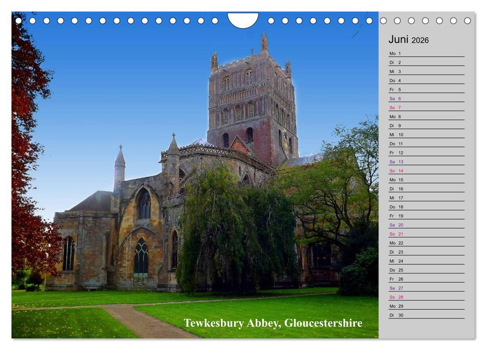 Englands bezaubernde Burgen, Schlösser und mehr (CALVENDO Wandkalender 2026)