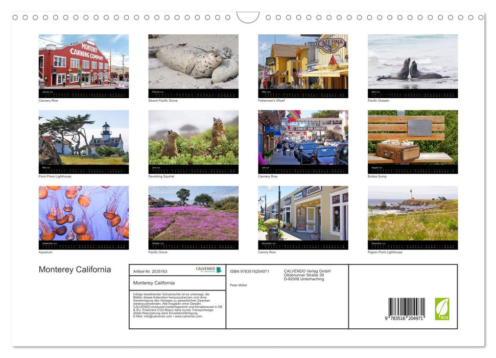 Monterey California (CALVENDO Wandkalender 2026)