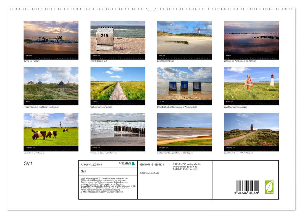Sylt (CALVENDO Premium Wandkalender 2026)