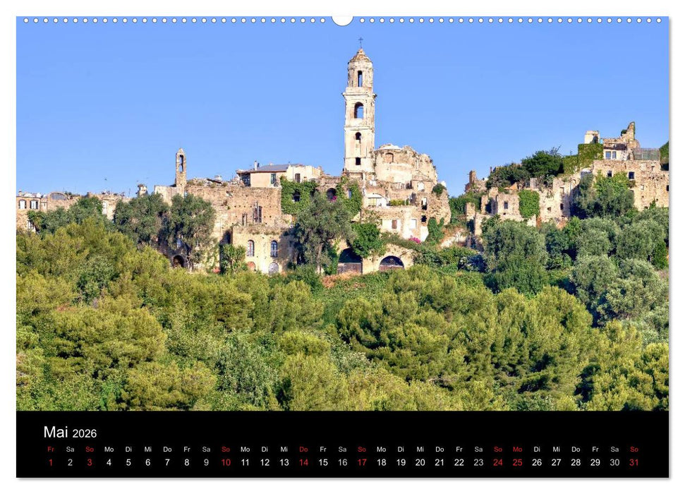 Ligurien - die italienische Riviera (CALVENDO Premium Wandkalender 2026)