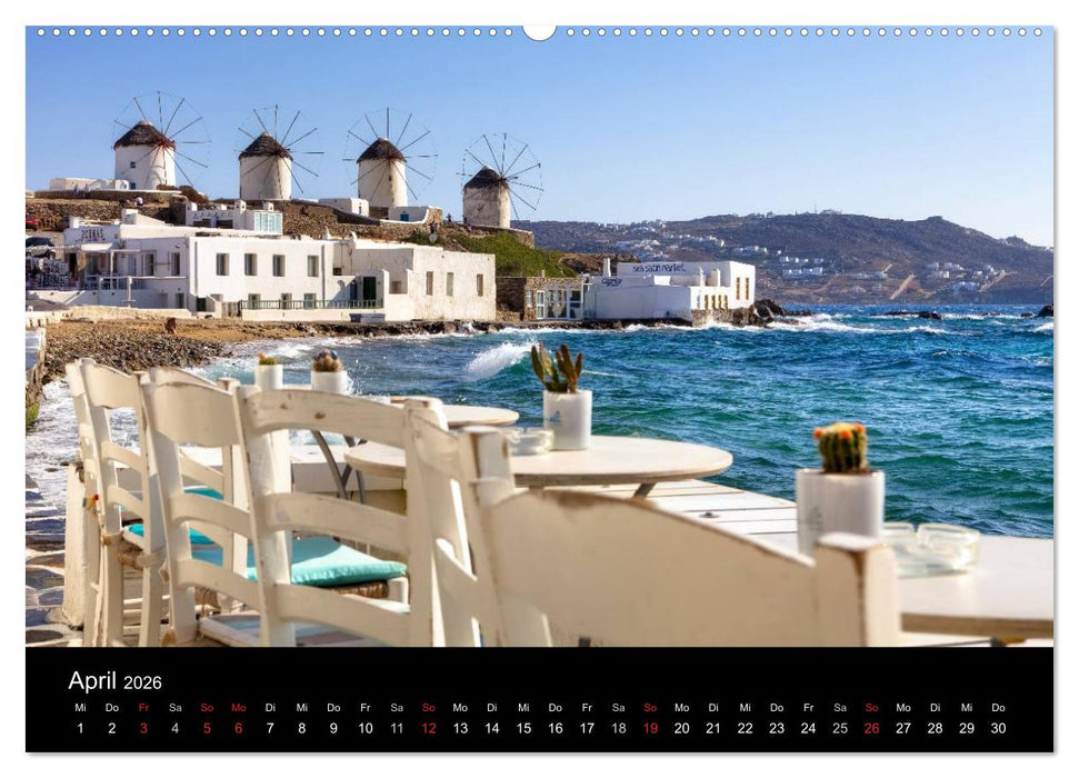 Die Kykladen (CALVENDO Premium Wandkalender 2026)