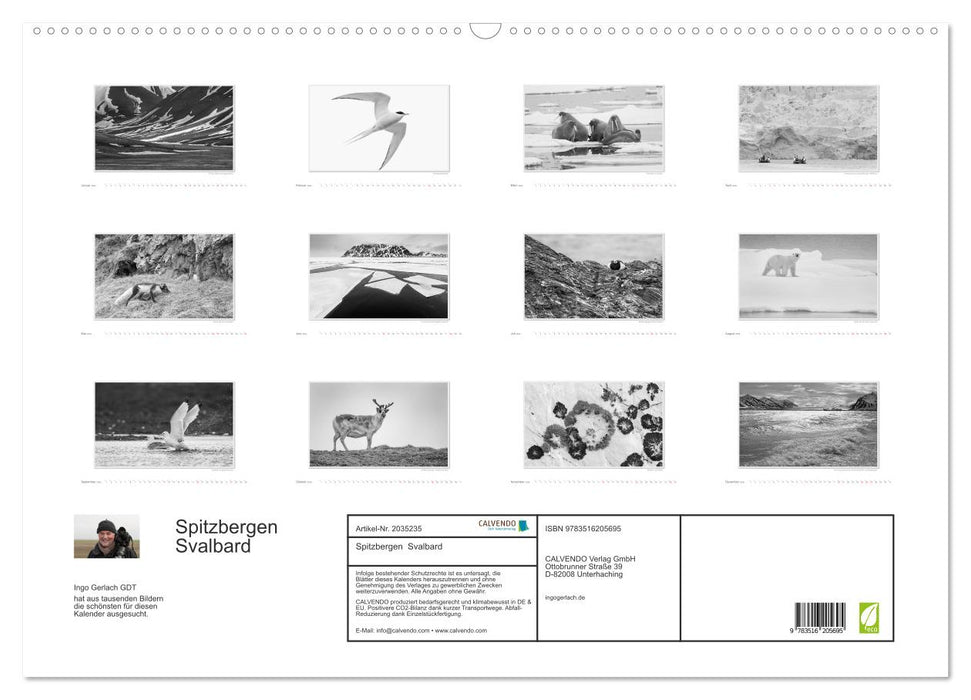 Spitzbergen Svalbard (CALVENDO Wandkalender 2026)