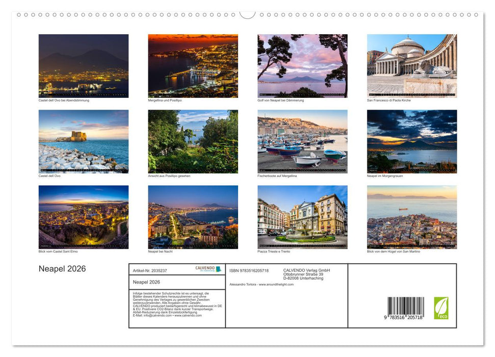 Neapel 2026 (CALVENDO Premium Wandkalender 2026)