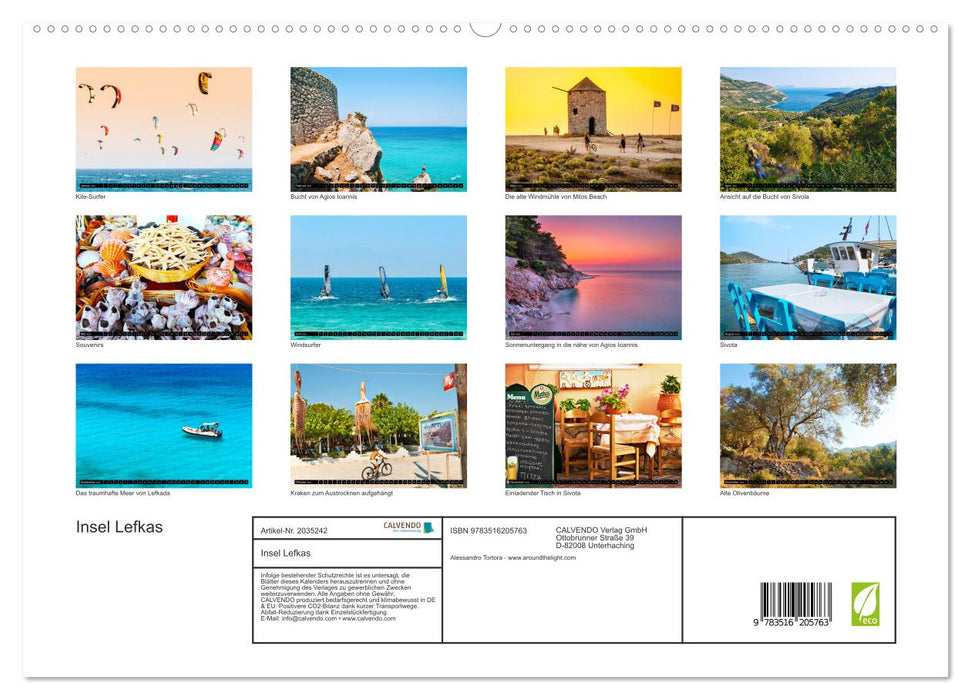 Insel Lefkas (CALVENDO Premium Wandkalender 2026)