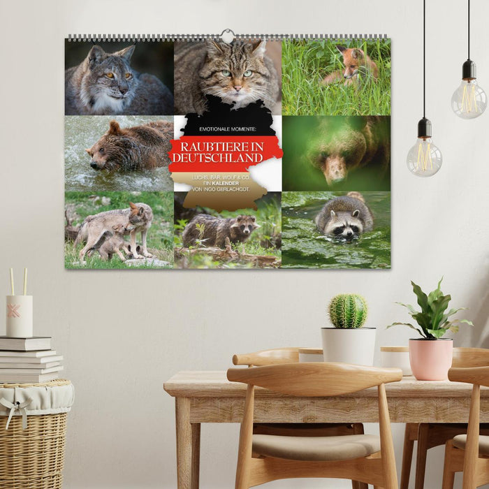 Emotionale Momente: Raubtiere in Deutschland (CALVENDO Wandkalender 2026)