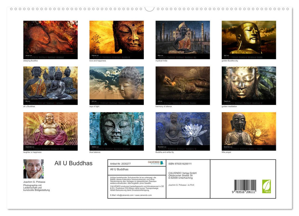 All U Buddhas (CALVENDO Premium Wandkalender 2026)