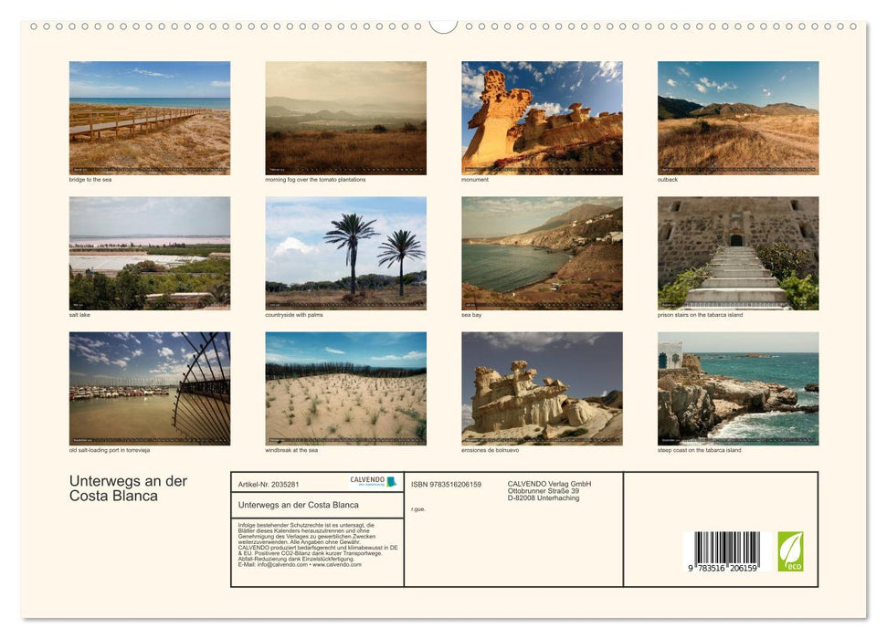 Unterwegs an der Costa Blanca (CALVENDO Premium Wandkalender 2026)