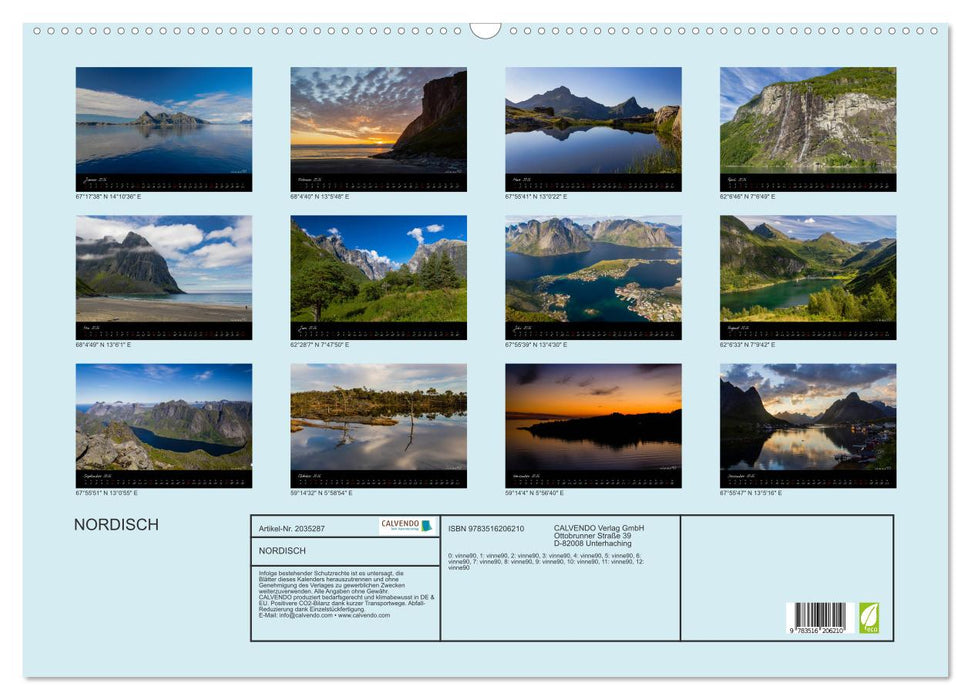 NORDISCH (CALVENDO Wandkalender 2026)