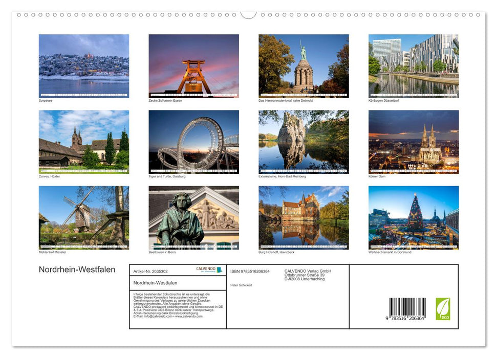 Nordrhein-Westfalen (CALVENDO Wandkalender 2026)