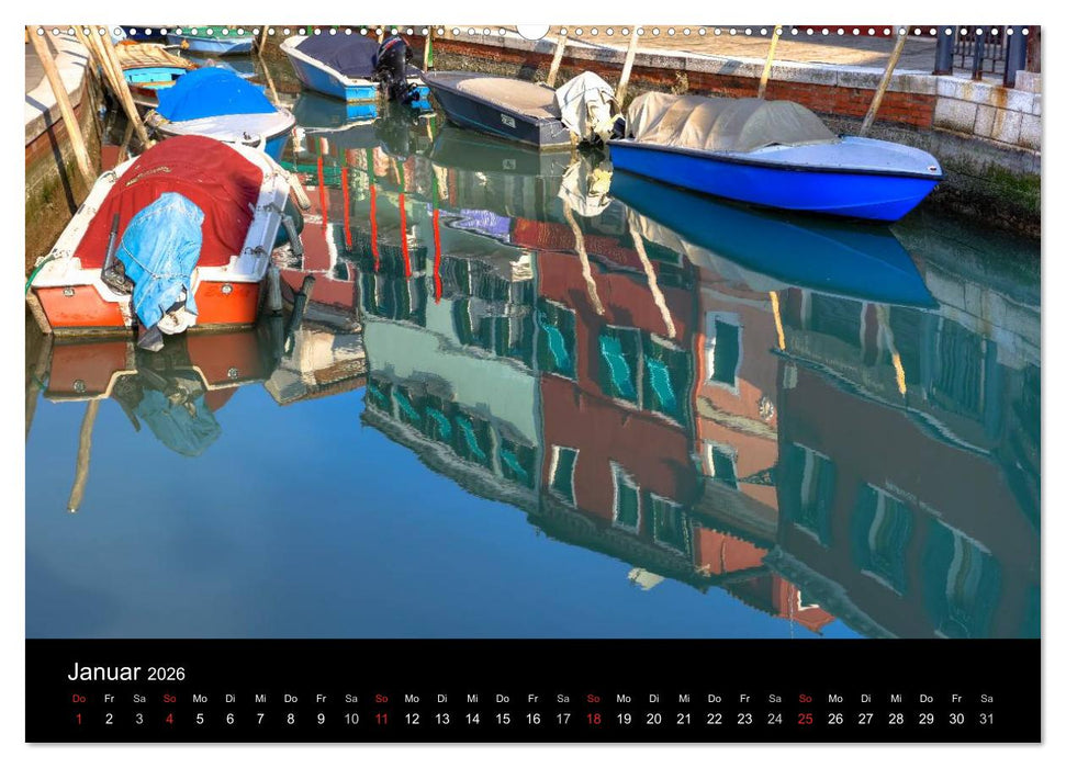 Die bunten Häuser von Burano (CALVENDO Wandkalender 2026)