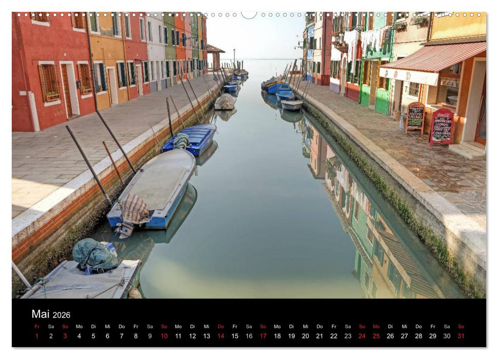 Die bunten Häuser von Burano (CALVENDO Wandkalender 2026)