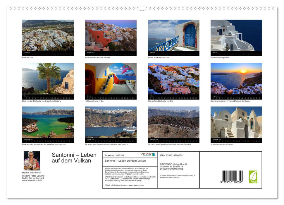 Santorini – Leben auf dem Vulkan (CALVENDO Premium Wandkalender 2026)