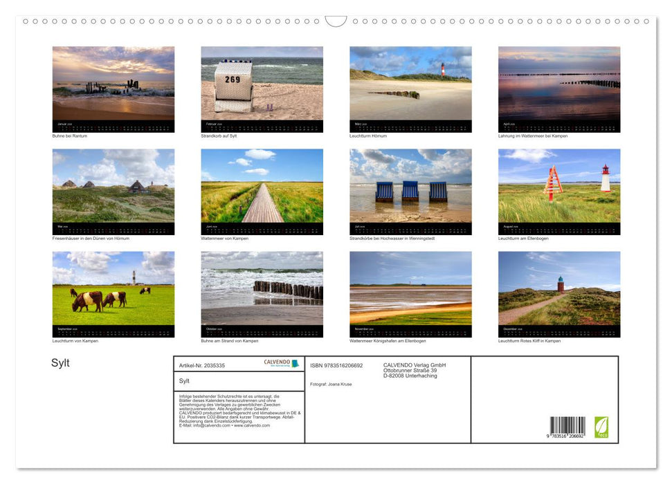 Sylt (CALVENDO Wandkalender 2026)