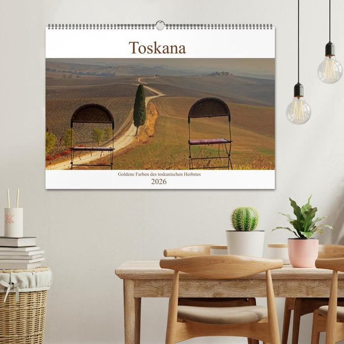 Toskana - Goldene Farben des toskanischen Herbstes (CALVENDO Wandkalender 2026)