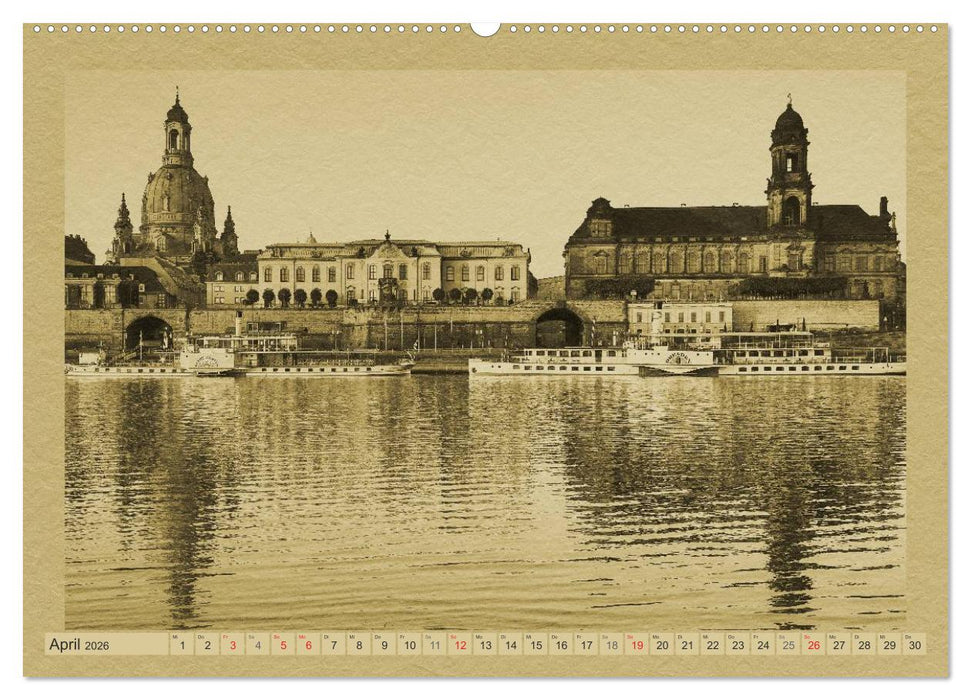 Dresden - Ein Kalender im Zeitungsstil (CALVENDO Premium Wandkalender 2026)