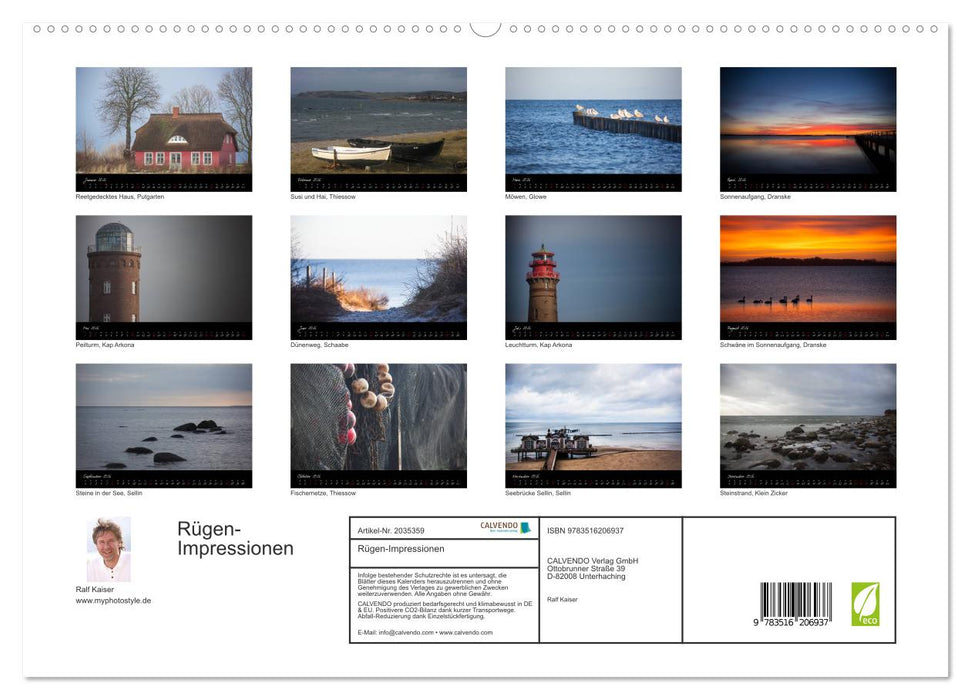 Rügen-Impressionen (CALVENDO Premium Wandkalender 2026)