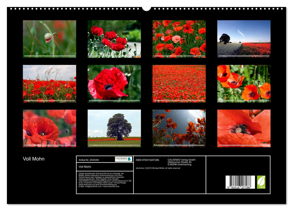 Voll Mohn (CALVENDO Premium Wandkalender 2026)