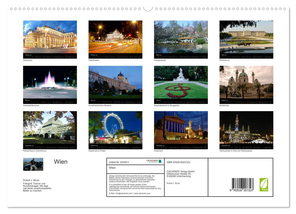 Wien (CALVENDO Premium Wandkalender 2026)