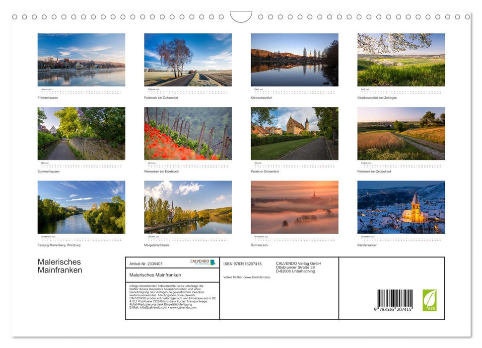 Malerisches Mainfranken (CALVENDO Wandkalender 2026)
