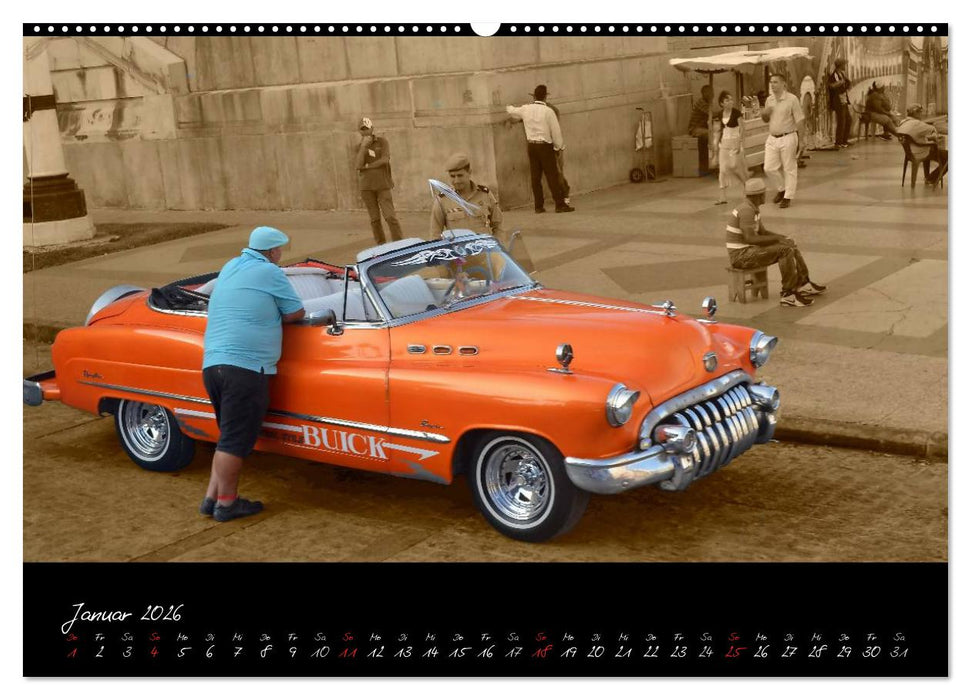 Kuba und die Oldtimer (CALVENDO Wandkalender 2026)