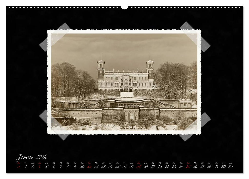 Dresden - Ein Kalender mit Fotografien wie aus einem alten Fotoalbum (CALVENDO Wandkalender 2026)