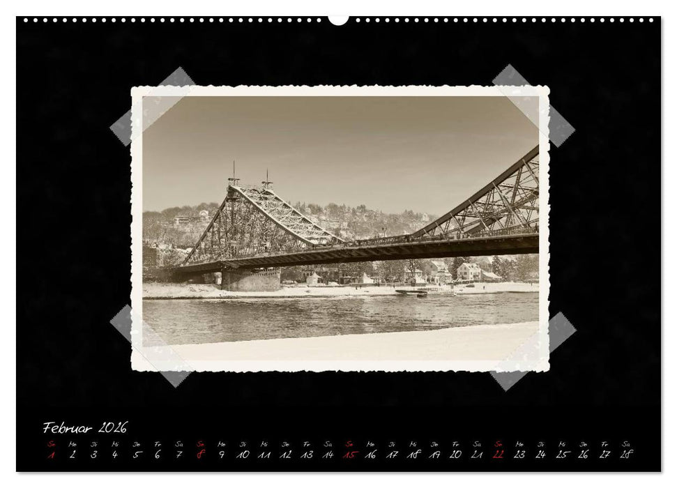 Dresden - Ein Kalender mit Fotografien wie aus einem alten Fotoalbum (CALVENDO Wandkalender 2026)