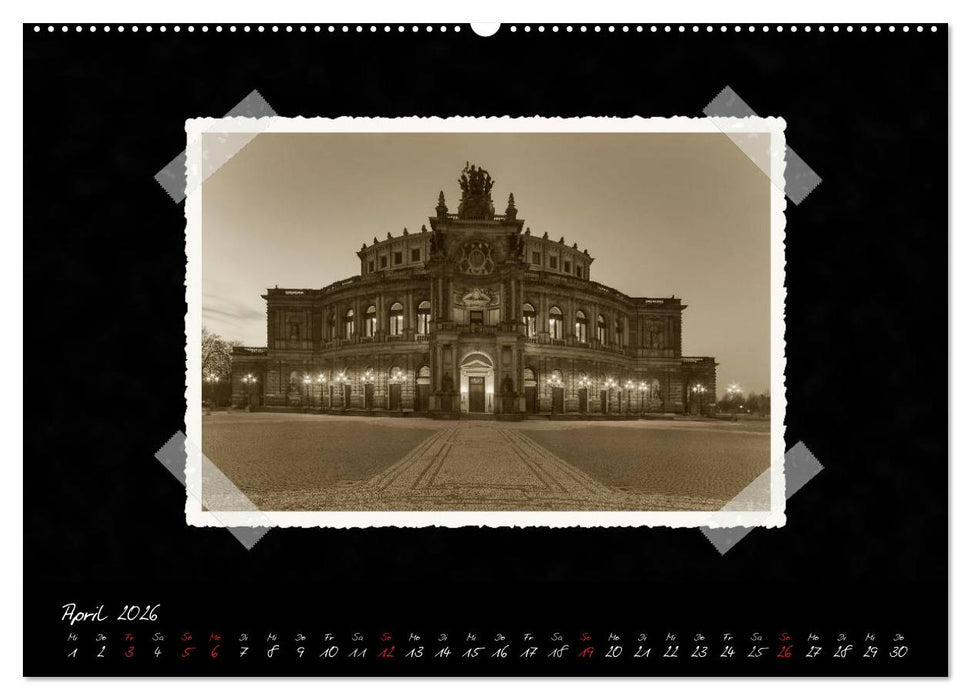 Dresden - Ein Kalender mit Fotografien wie aus einem alten Fotoalbum (CALVENDO Wandkalender 2026)