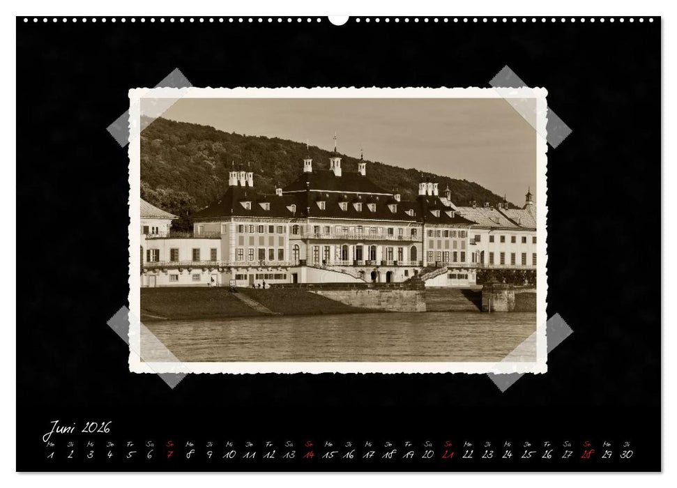 Dresden - Ein Kalender mit Fotografien wie aus einem alten Fotoalbum (CALVENDO Wandkalender 2026)