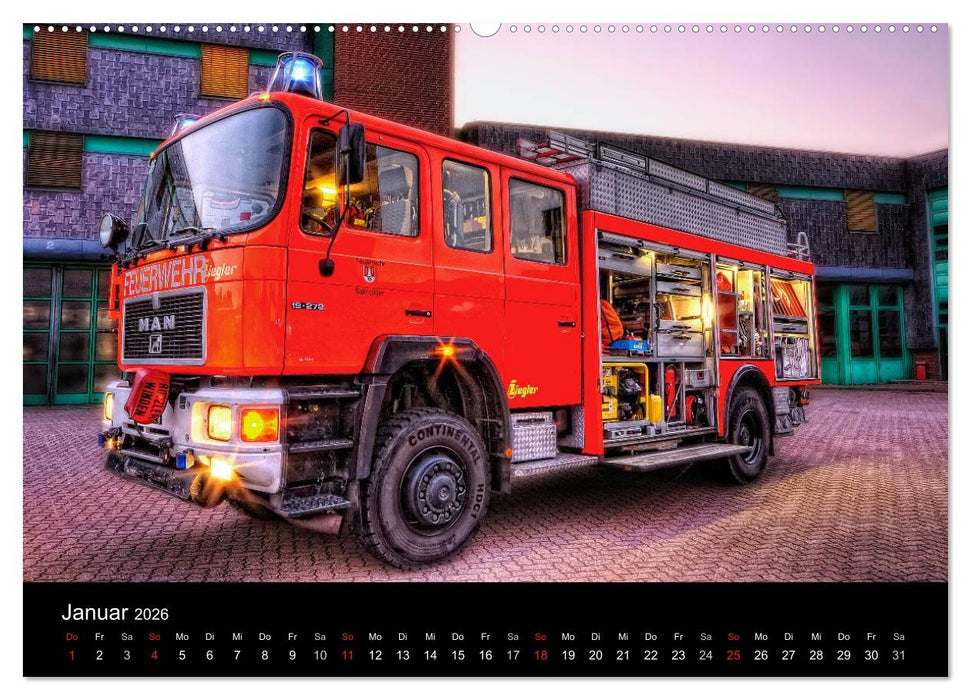 Einsatzfahrzeuge (CALVENDO Wandkalender 2026)