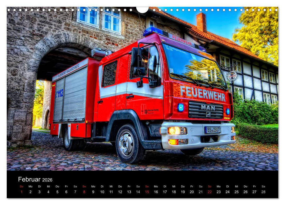 Feuerwehr Braunschweig (CALVENDO Wandkalender 2026)
