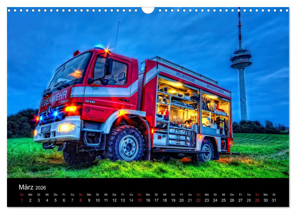 Feuerwehr Braunschweig (CALVENDO Wandkalender 2026)